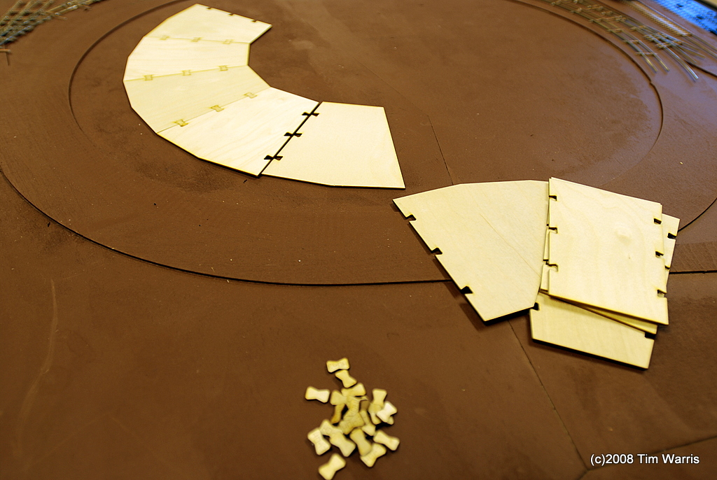 Laser cut floor sections